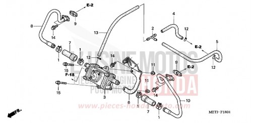 COMMANDE INJECTION D'AIR SOUPAPE CBF500A6 de 2006